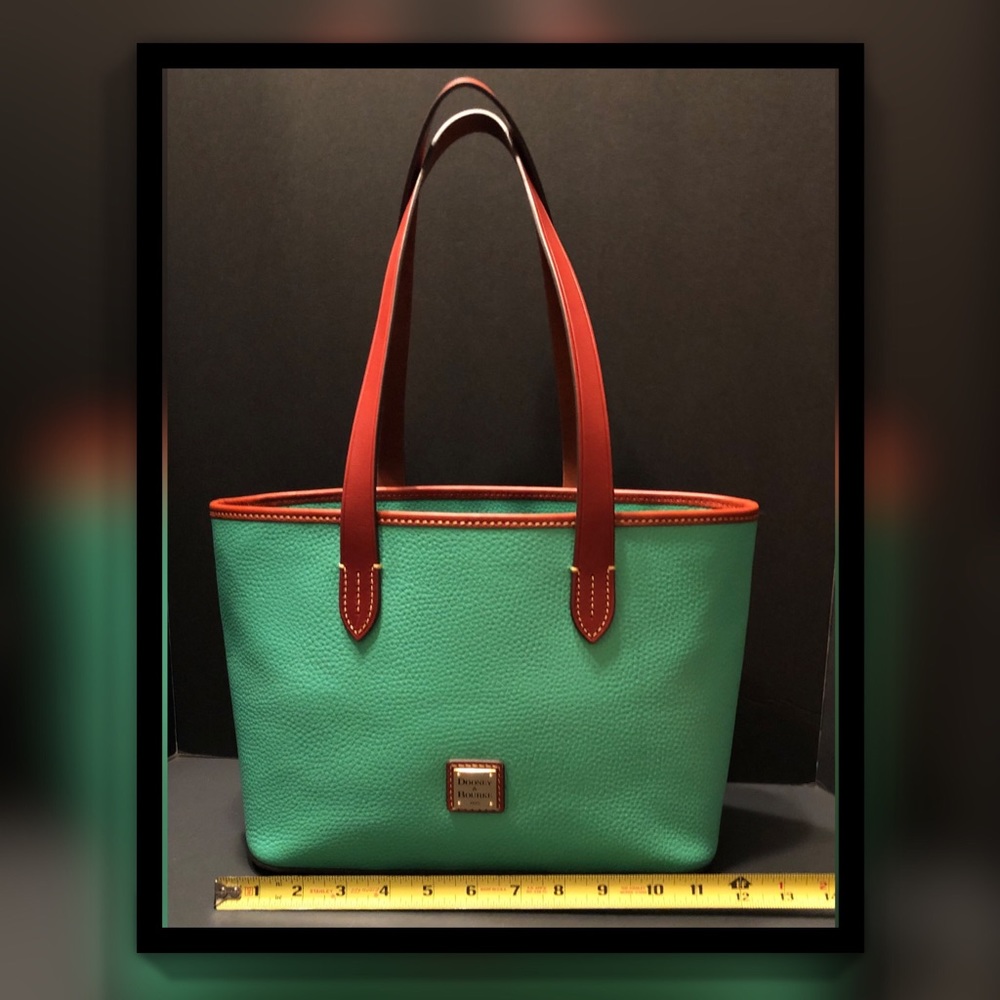 Dooney & Bourke Authentic Turquoise Shoulder Tote, New Without Tags - Picture 14 of 16